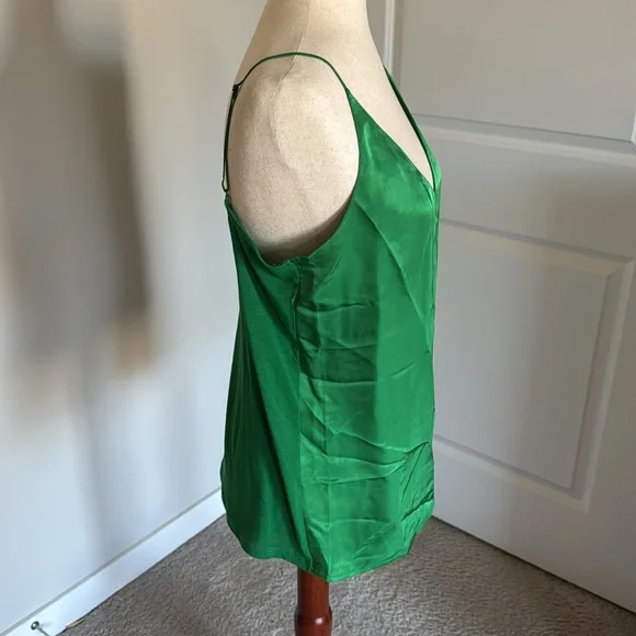 Scotch & Soda V-Neck Cropped Jersey Cami Green size Medium - Picture 4 of 9